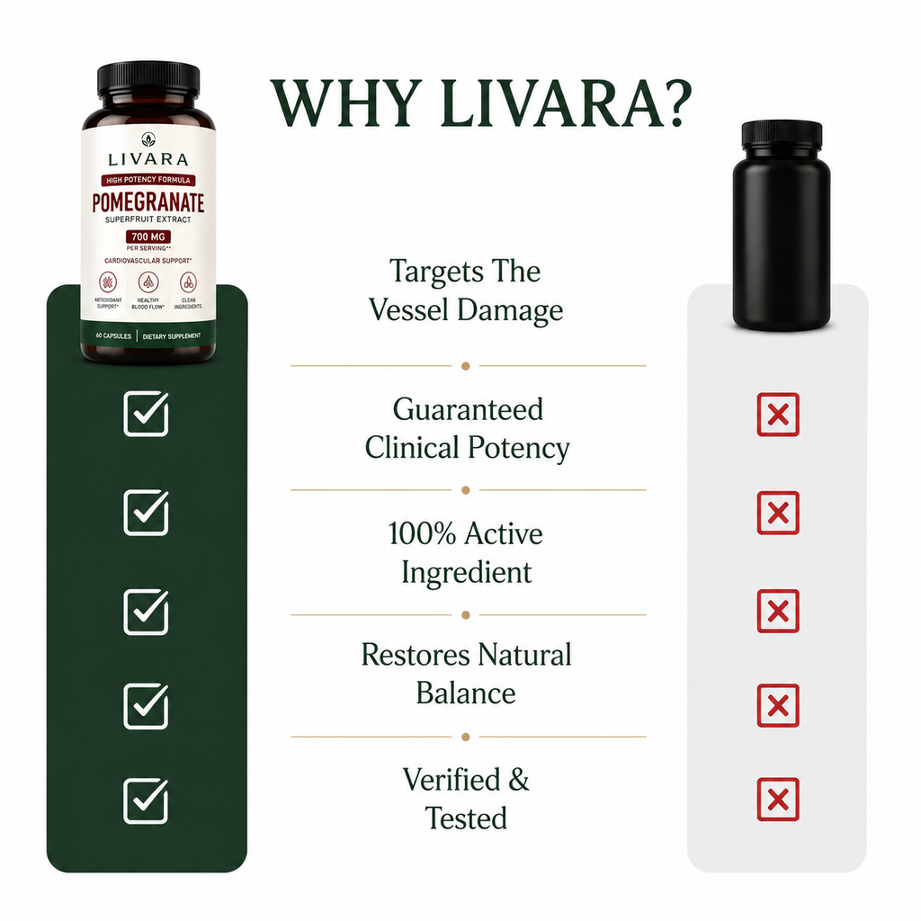 LIVARA® Organic Pomegranate Extract Capsules
