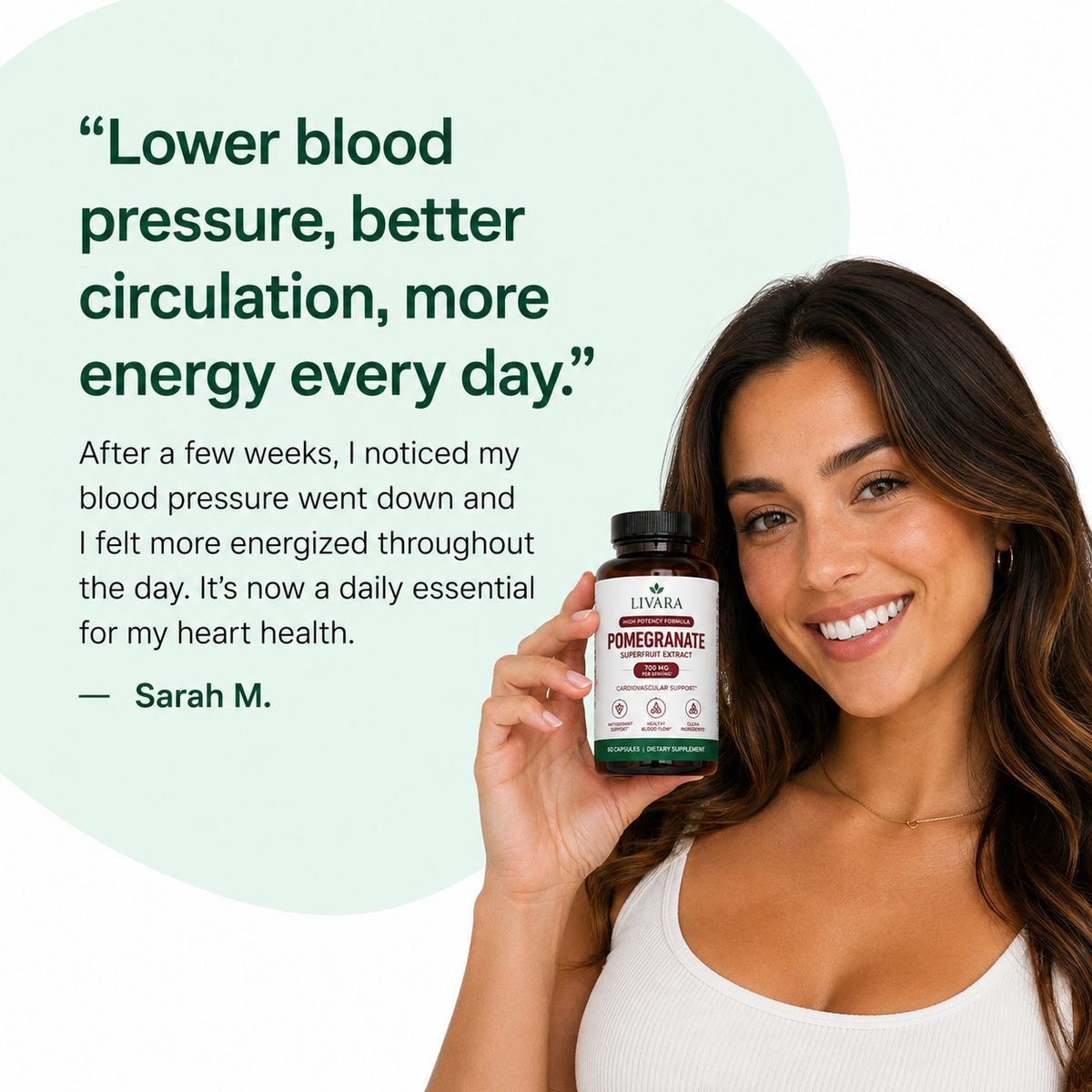 LIVARA® Organic Pomegranate Extract Capsules