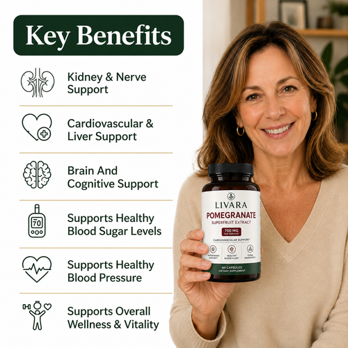 LIVARA® Organic Pomegranate Extract Capsules